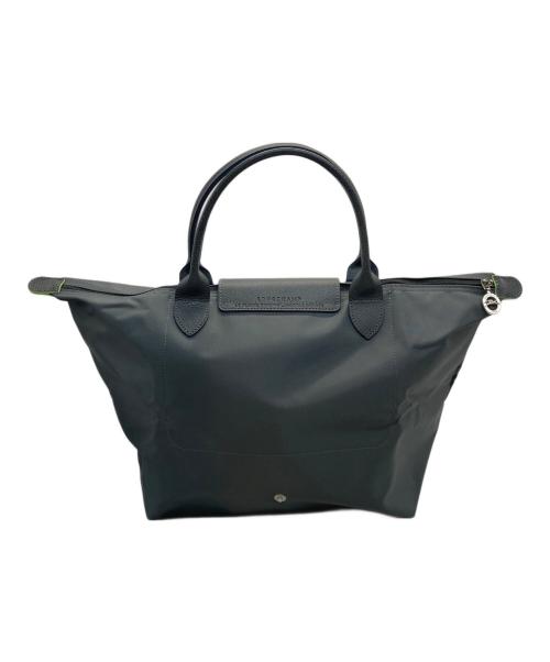 LONGCHAMP（ロンシャン）LONGCHAMP (ロンシャン) ル プリアージュR グリーン M トップハンドルバッグ グラファイト - リサイクルキャンバス グレーの古着・服飾アイテム