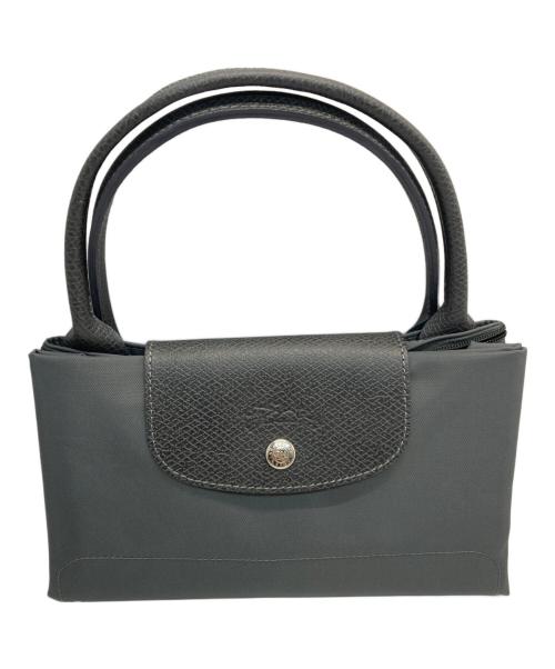 LONGCHAMP（ロンシャン）LONGCHAMP (ロンシャン) ル プリアージュR グリーン M トップハンドルバッグ グラファイト - リサイクルキャンバス グレーの古着・服飾アイテム
