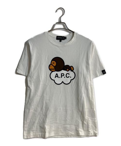 A BATHING APE（アベイシングエイプ）A BATHING APE (アベイシングエイプ) A.P.C. (アーペーセー) APC BABYMILO THEE/アーぺーセーベイビーマイロズィー ホワイト サイズ:Sの古着・服飾アイテム