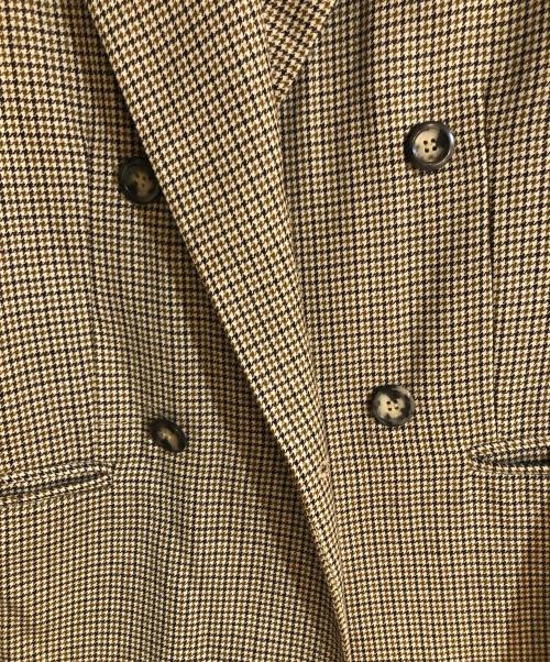 A.P.C.（アーペーセー）A.P.C. (アーペーセー) チェックダブルジャケット ブラウン サイズ:Sの古着・服飾アイテム