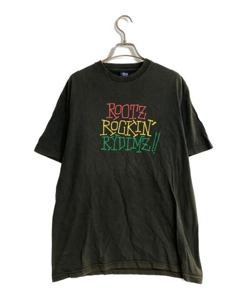 stussy（ステューシー）stussy (ステューシー) ROOTZ ROCKIN’ RYDIMZ TEE ブラック サイズ:Mの古着・服飾アイテム