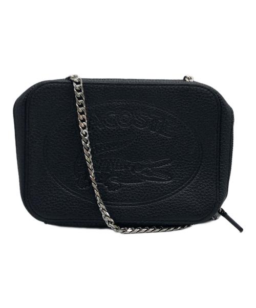 LACOSTE（ラコステ）LACOSTE (ラコステ) CROCO CRAW ボックスショルダーバッグ/クロコクルー ブラックの古着・服飾アイテム