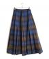 TOMORROW LAND collection（トゥモローランドコレクション）の古着「ポリエステルシルクタフタチェック マキシスカート」｜ネイビー