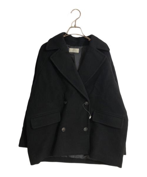JOURNAL STANDARD relume（ジャーナルスタンダード レリューム）JOURNAL STANDARD relume (ジャーナルスタンダード レリューム) 尾州ウールショートPコート ブラック サイズ:S 未使用品の古着・服飾アイテム
