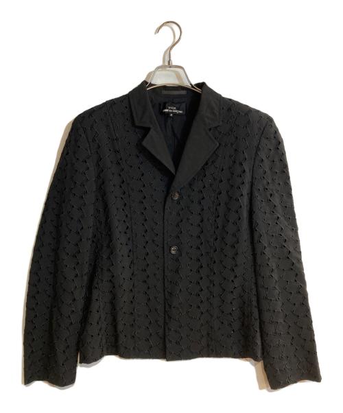 tricot COMME des GARCONS（トリココムデギャルソン）tricot COMME des GARCONS (トリココムデギャルソン) カットデザインテーラードジャケット ブラック サイズ:Mの古着・服飾アイテム