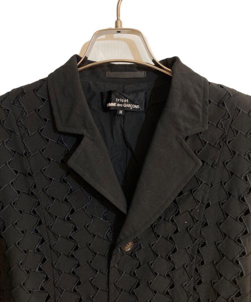 tricot COMME des GARCONS（トリココムデギャルソン）tricot COMME des GARCONS (トリココムデギャルソン) カットデザインテーラードジャケット ブラック サイズ:Mの古着・服飾アイテム