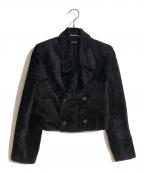 tricot COMME des GARCONSトリココムデギャルソン）の古着「ベルベットショートジャケット」｜ブラック
