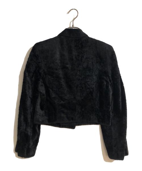 tricot COMME des GARCONS（トリココムデギャルソン）tricot COMME des GARCONS (トリココムデギャルソン) ベルベットショートジャケット ブラック サイズ:Sの古着・服飾アイテム