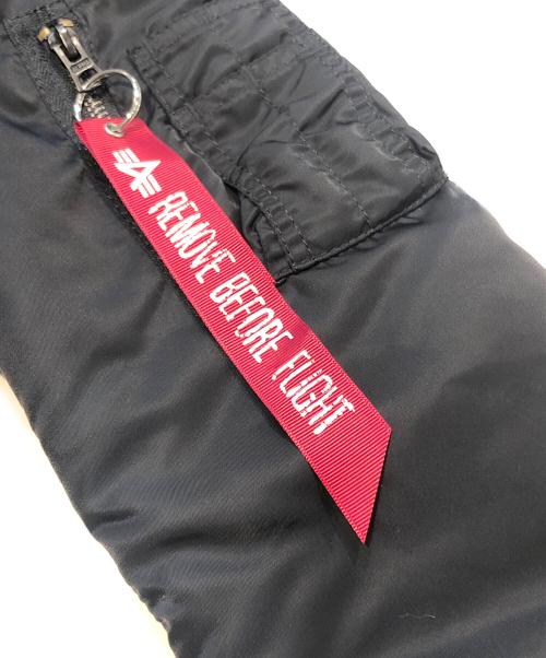 ALPHA（アルファ）ALPHA (アルファ) GOODENOUGH (グッドイナフ) Harris Tweed (ハリスツイード) 切替MA-1ジャケット ブラック サイズ:Sの古着・服飾アイテム