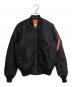 ALPHA（アルファ）の古着「切替MA-1ジャケット」｜ブラック