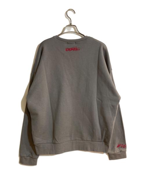 genzai（ゲンザイ）genzai (ゲンザイ) ペイントクルーネックスウェット グレー サイズ:Ｌの古着・服飾アイテム