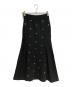 Mame Kurogouchi（マメクロゴウチ）の古着「Floral Motif Embroidered Sweater Skirt」｜ブラック