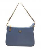 COCOCELUX GOLDココセリュックスゴールド）の古着「ハーフムーンサフィアーノ2WAYバッグ」｜スカイブルー