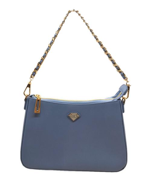 COCOCELUX GOLD（ココセリュックスゴールド）COCOCELUX GOLD (ココセリュックスゴールド) ハーフムーンサフィアーノ2WAYバッグ スカイブルーの古着・服飾アイテム