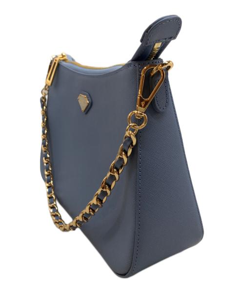 COCOCELUX GOLD（ココセリュックスゴールド）COCOCELUX GOLD (ココセリュックスゴールド) ハーフムーンサフィアーノ2WAYバッグ スカイブルーの古着・服飾アイテム