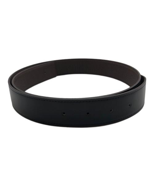 HERMES（エルメス）HERMES (エルメス) レザーベルト ブラック×ブラウンの古着・服飾アイテム