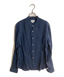 giannetto（ジャンネット）の古着「リネンバンドカラーシャツ」｜ネイビー