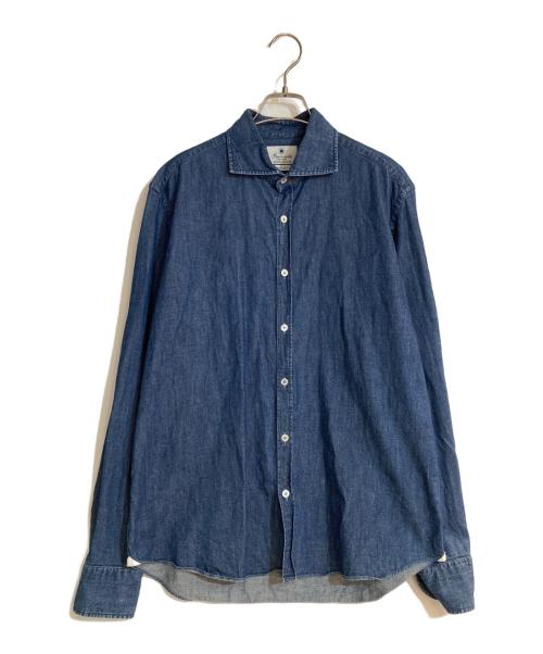 giannetto（ジャンネット）giannetto (ジャンネット) デニムカッタウェイシャツ インディゴ サイズ:Lの古着・服飾アイテム