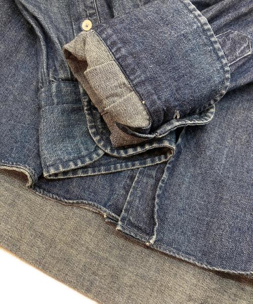 giannetto（ジャンネット）giannetto (ジャンネット) デニムカッタウェイシャツ インディゴ サイズ:Lの古着・服飾アイテム