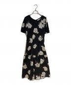 HER LIP TOハーリップトゥ）の古着「Monochrome Peony Satin Dress」｜ブラック