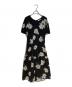 HER LIP TO（ハーリップトゥ）の古着「Monochrome Peony Satin Dress」｜ブラック