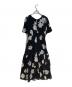 HER LIP TO (ハーリップトゥ) Monochrome Peony Satin Dress ブラック サイズ:S：13000円