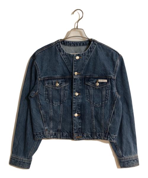 Calvin Klein Jeans（カルバンクラインジーンズ）Calvin Klein Jeans (カルバンクラインジーンズ) カラーレストラッカージャケット インディゴ サイズ:ＸＳの古着・服飾アイテム