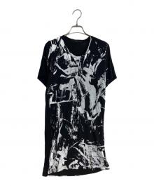 JULIUS×LHP（ユリウス×エルエイチピー）の古着「フルプリントレーヨンシルクジャージーカットソー」｜ブラック