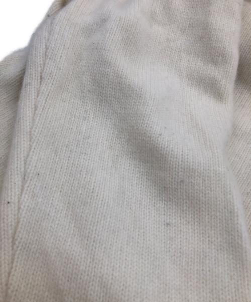 maison kitsune（メゾンキツネ）maison kitsune (メゾンキツネ) 刺繍クルーネックニット ホワイト サイズ:表記なしの古着・服飾アイテム