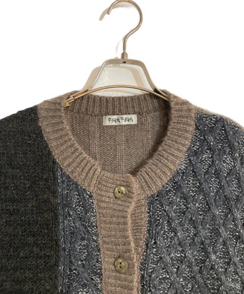 FUGA FUGA（フーガフーガ）FUGA FUGA (フーガフーガ) パッチワークニットベスト ブラウン サイズ:Fの古着・服飾アイテム