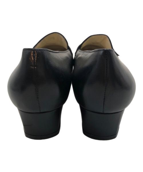 Salvatore Ferragamo BOUTIQUE（サルヴァトーレフェラガモ）Salvatore Ferragamo BOUTIQUE (サルヴァトーレフェラガモ) ブラックガンチーニヒールパンプス ブラック サイズ:7の古着・服飾アイテム