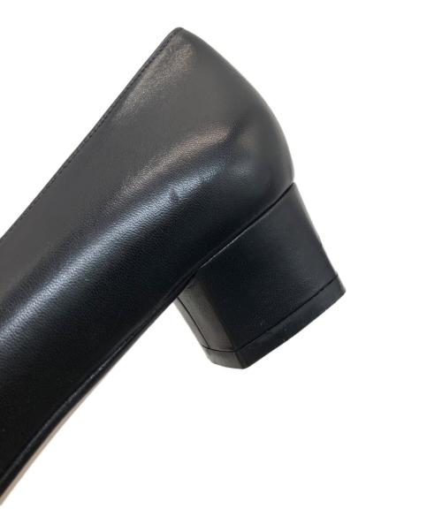 Salvatore Ferragamo BOUTIQUE（サルヴァトーレフェラガモ）Salvatore Ferragamo BOUTIQUE (サルヴァトーレフェラガモ) ブラックガンチーニヒールパンプス ブラック サイズ:7の古着・服飾アイテム