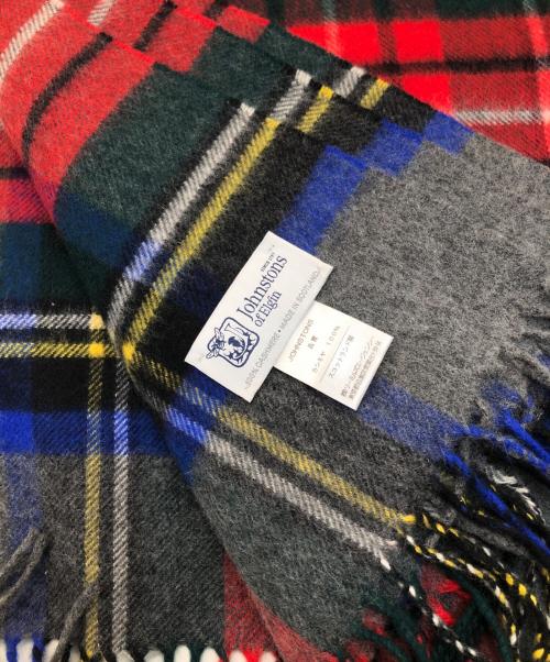JOHNSTONS OF ELGIN（ジョンストンズオブエルガン）JOHNSTONS OF ELGIN (ジョンストンズオブエルガン) カシミヤ大判ストール レッドの古着・服飾アイテム