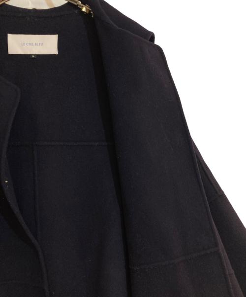 LE CIEL BLEU（ルシェルブルー）LE CIEL BLEU (ルシェルブルー) Hooded Over Coat/フーデットオーバーコート ネイビー サイズ:36の古着・服飾アイテム