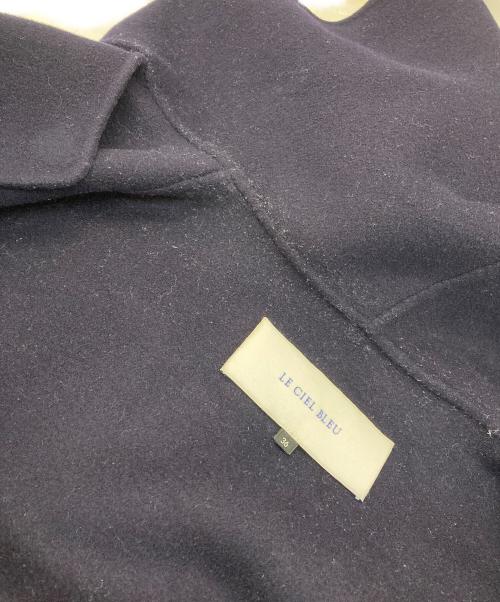 LE CIEL BLEU（ルシェルブルー）LE CIEL BLEU (ルシェルブルー) Hooded Over Coat/フーデットオーバーコート ネイビー サイズ:36の古着・服飾アイテム