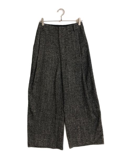 Curensology（カレンソロジー）Curensology (カレンソロジー) ネップヘリンボンパンツ グレー サイズ:38 未使用品の古着・服飾アイテム