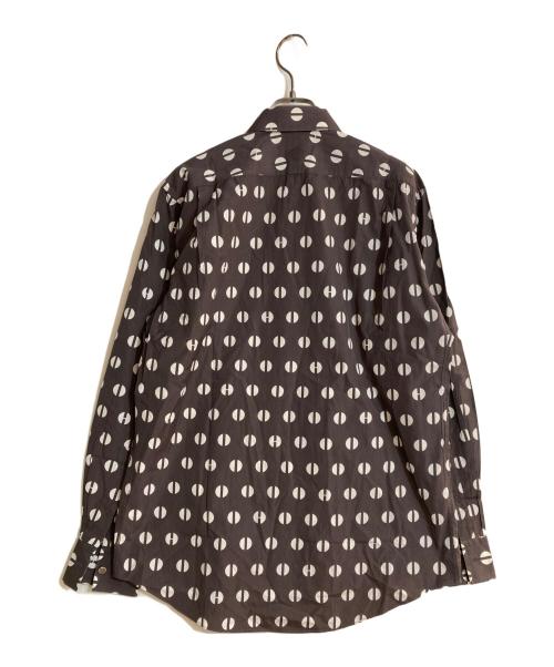 HERMES（エルメス）HERMES (エルメス) セリエボタンドットパターンシャツ ネイビー サイズ:Ｌの古着・服飾アイテム