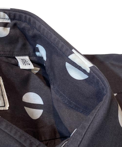 HERMES（エルメス）HERMES (エルメス) セリエボタンドットパターンシャツ ネイビー サイズ:Ｌの古着・服飾アイテム
