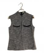 L'Orロル）の古着「Summer Tweed Blouse/サマー ツイード ブラウス」｜グレー