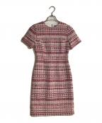 EmiriaWizエミリアウィズ）の古着「バイカラーマリアケントツイードワンピース」｜ピンク