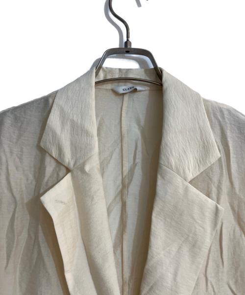 CLANE（クラネ）CLANE (クラネ) SHEER TAILORED SHIRT/シアー テーラード シャツ ベージュ サイズ:1の古着・服飾アイテム