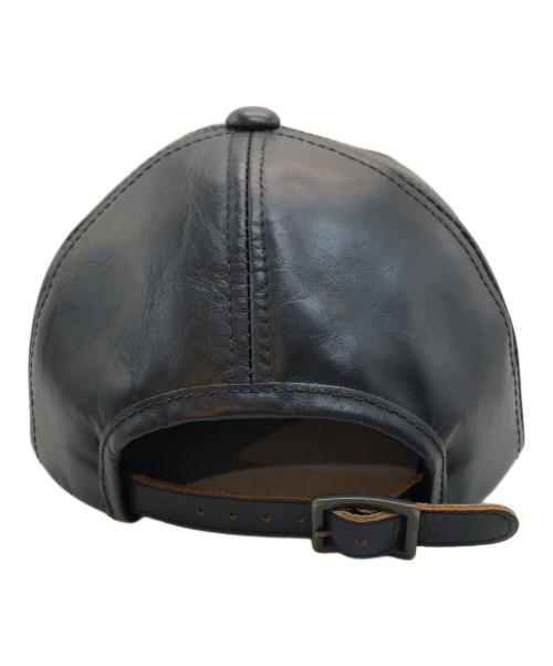 Mr.FATMAN（ミスターファットマン）Mr.FATMAN (ミスターファットマン) レザーベースボールキャップ ブラックの古着・服飾アイテム