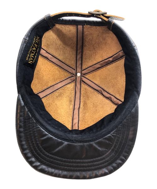 Mr.FATMAN（ミスターファットマン）Mr.FATMAN (ミスターファットマン) レザーベースボールキャップ ブラックの古着・服飾アイテム