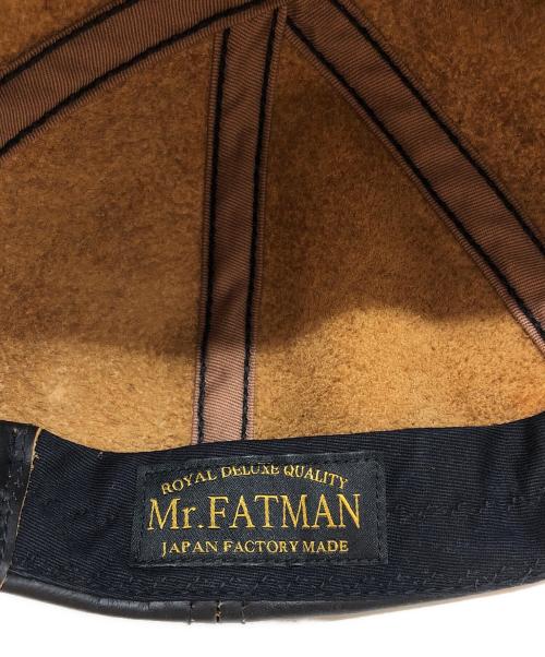 Mr.FATMAN（ミスターファットマン）Mr.FATMAN (ミスターファットマン) レザーベースボールキャップ ブラックの古着・服飾アイテム