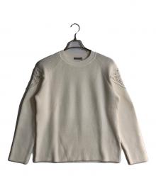 theory luxe（セオリーリュクス）の古着「TYLON BONDS ショルダーレースニット」｜アイボリー