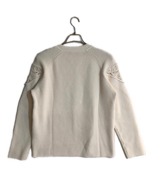 theory luxe（セオリーリュクス）theory luxe (セオリーリュクス) TYLON BONDS ショルダーレースニット アイボリー サイズ:Lの古着・服飾アイテム