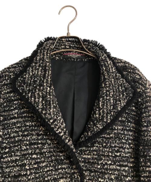 LEONARD（レオナール）LEONARD (レオナール) ツイードジャケット ブラック サイズ:XLの古着・服飾アイテム