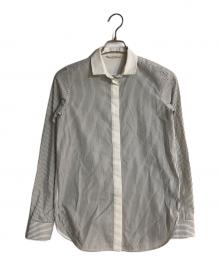 CELINE（セリーヌ）の古着「フィービー期ストライプシャツ」｜グレー×ホワイト