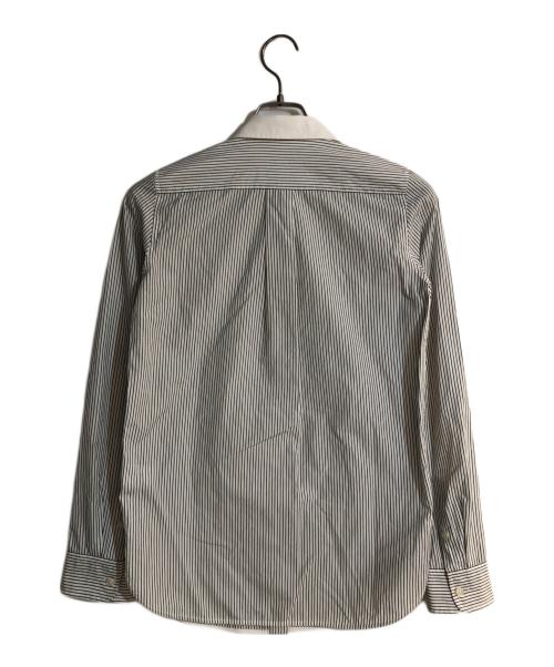 CELINE（セリーヌ）CELINE (セリーヌ) フィービー期ストライプシャツ グレー×ホワイト サイズ:Sの古着・服飾アイテム
