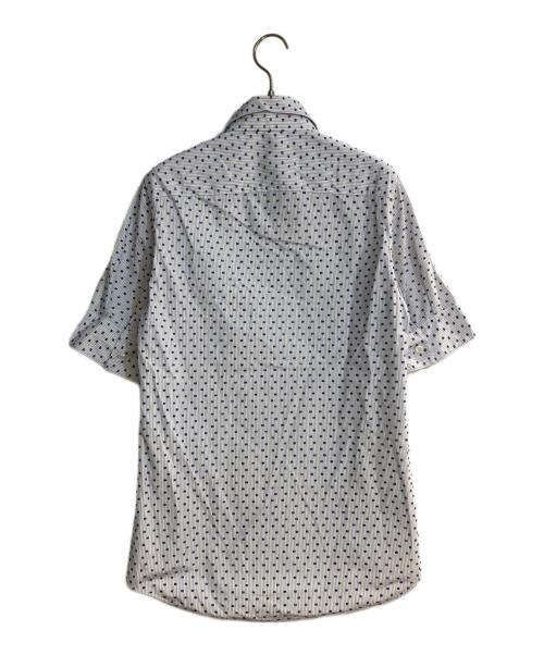 CELINE（セリーヌ）CELINE (セリーヌ) フロッキードットシャツ ブルー サイズ:34の古着・服飾アイテム